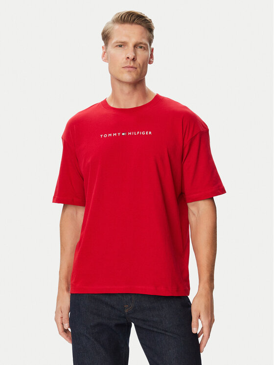 Tommy Hilfiger Tommy Hilfiger T-Shirt UM0UM03685 Červená Relaxed Fit