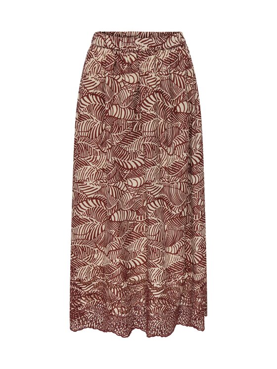 ONLY ONLY Φούστα midi Gonna onllou life emb long skirt Καφέ Regular Fit