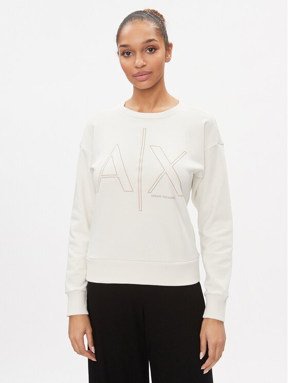 Armani Exchange Mikina 3DYM11 YJEBZ 1125 Écru Regular Fit