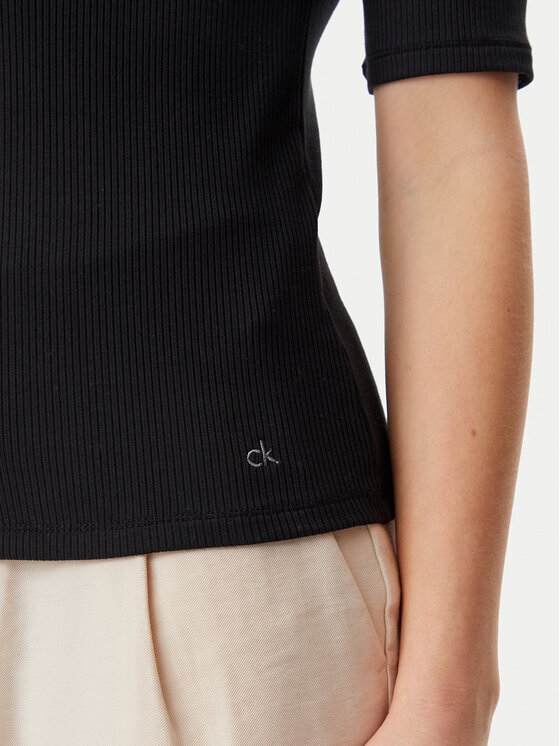 Calvin Klein Calvin Klein Bluzka K20K208244 Czarny Slim Fit
