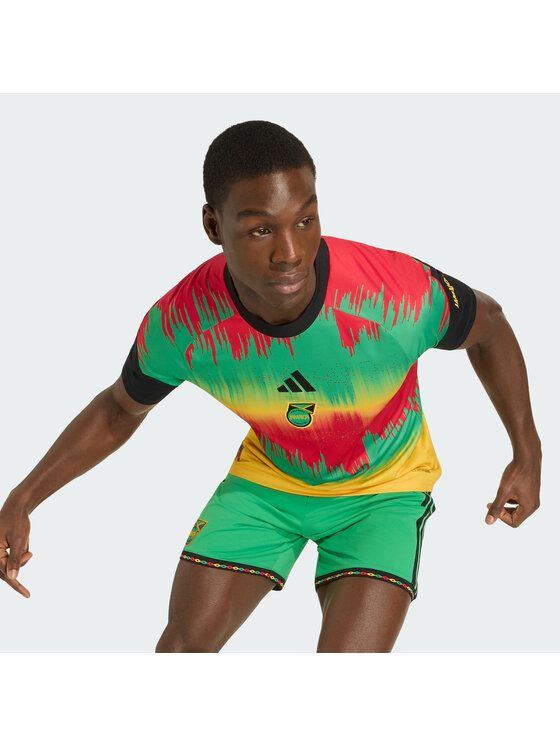 adidas adidas Koszulka techniczna Jamaica 26 x Bob Marley Home Pre Match Jersey Żółty Slim Fit