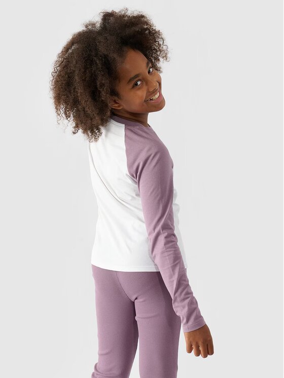 4F 4F Longsleeve 4FJWAW24TLONF291-51S Viola Regular Fit