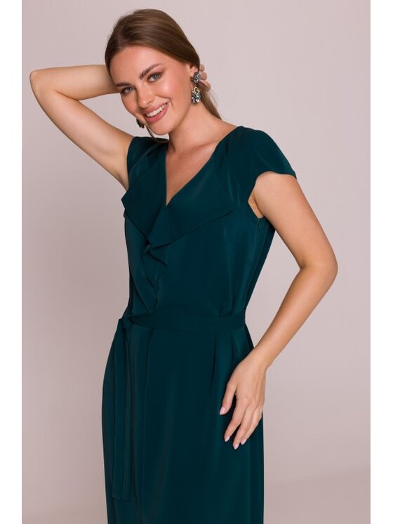 Stylove Stylove Sukienka codzienna S411 Zielony A-Line Fit