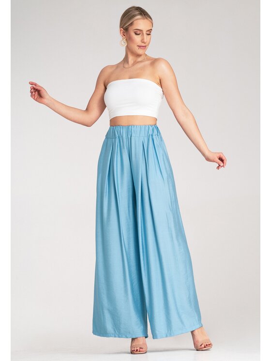 FIGL FIGL Dámske nohavice M1158 Modrá Regular Fit