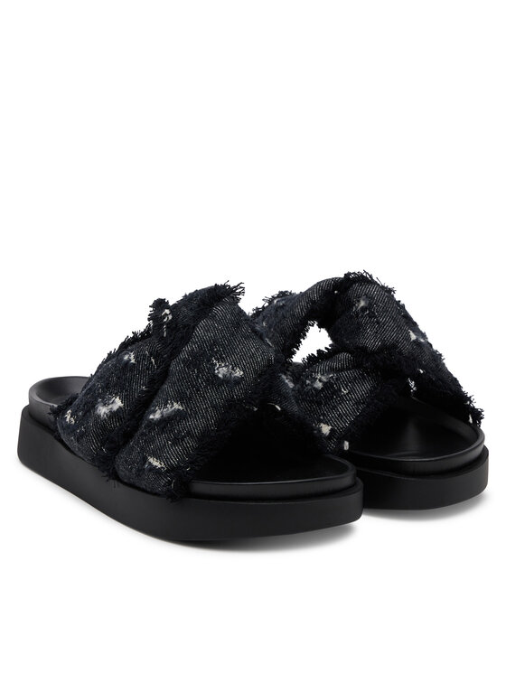 Inuikii Inuikii Ciabatte Soft Crossed Jeans 70104-143 Nero