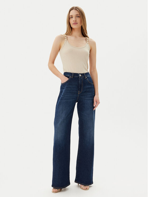 Morgan Morgan Top 251-DIDOA Beżowy Slim Fit