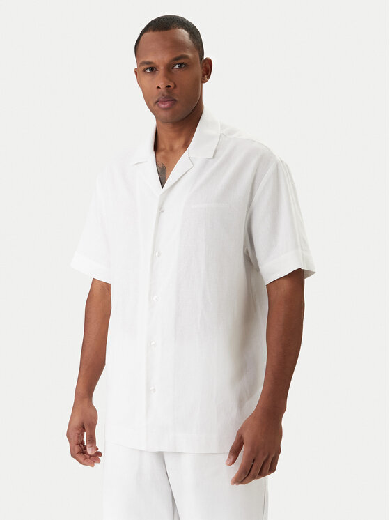 Emporio Armani Emporio Armani Košile EM000593 AF20590 U0002 Bílá Regular Fit