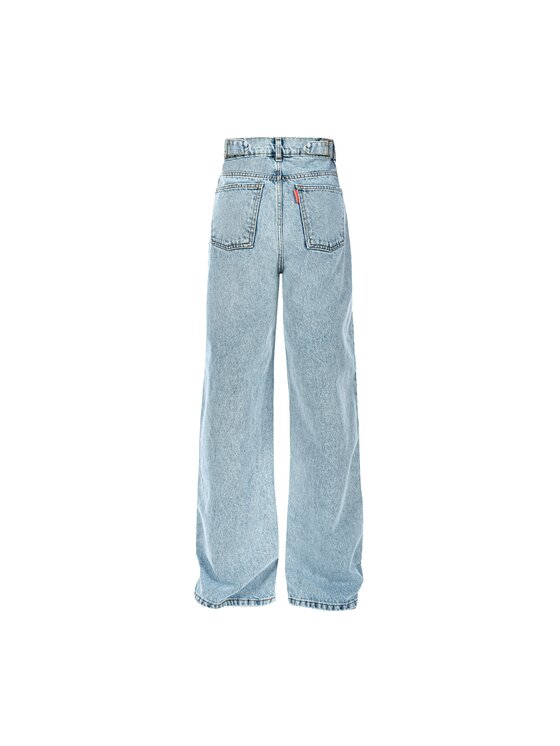 MissDenim MissDenim Spodnie damskie Baggy Niebieski Boyfriend Fit