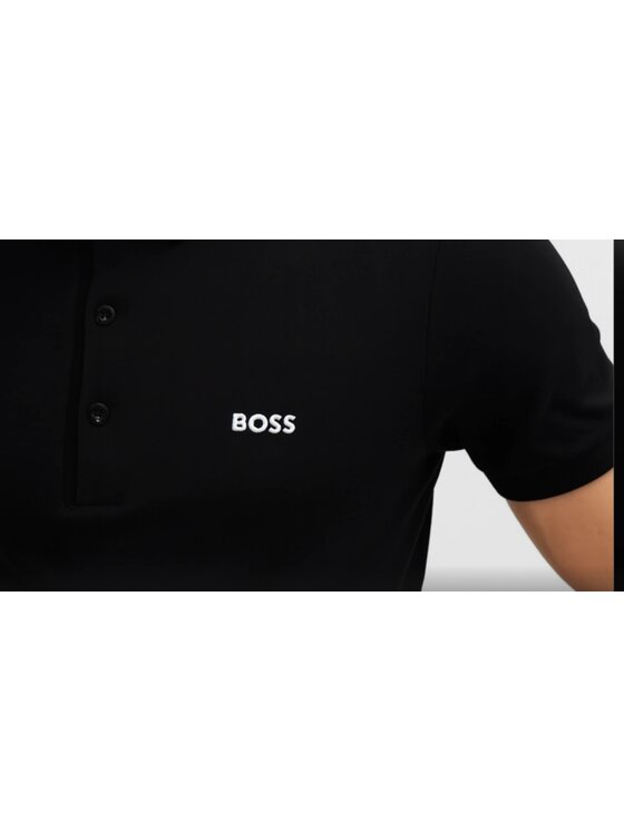 BOSS BOSS Polo 50538100-001 Czarny Slim Fit