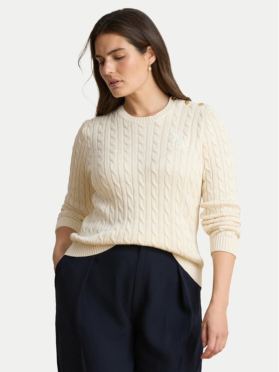 LAUREN RALPH LAUREN LAUREN RALPH LAUREN Πουλόβερ 200P14039003 Κρεμ Regular Fit