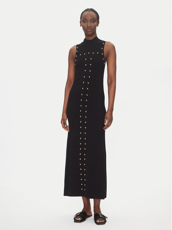 LOLA CASADEMUNT LOLA CASADEMUNT Kootud kleit LS2516004 Must Regular Fit