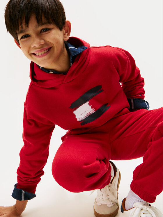 Tommy Hilfiger Tommy Hilfiger Pluus Flag KB0KB10112 Punane Regular Fit