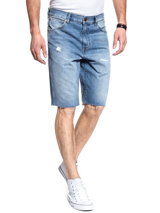 Wrangler Wrangler Szorty jeansowe DENIM SHORT Niebieski Regular Fit