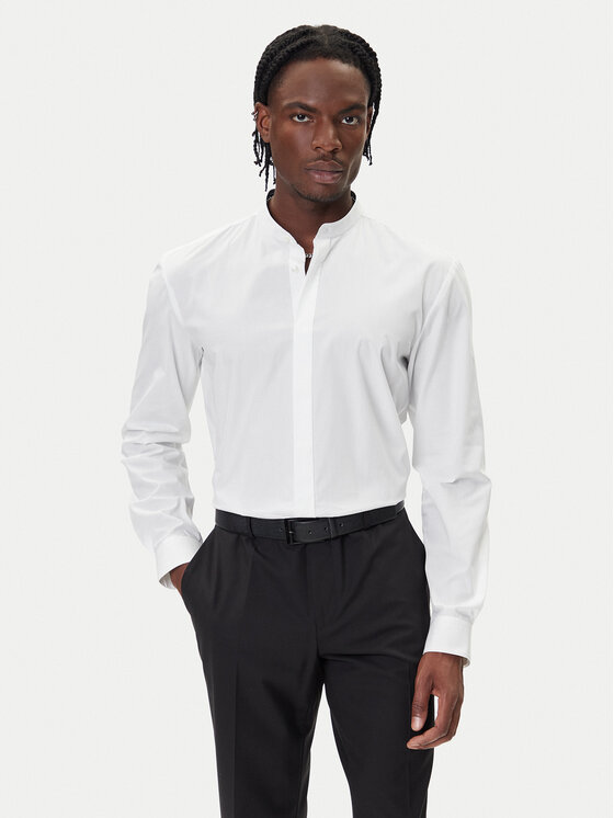 HUGO HUGO Košile Kaleb 50551253 Bílá Slim Fit