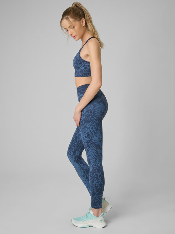 4F 4F Legginsy TRAINING Turkusowy Slim Fit
