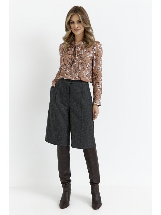 Stylove Stylove Šortky z materiálu S388 Šedá Baggy Fit