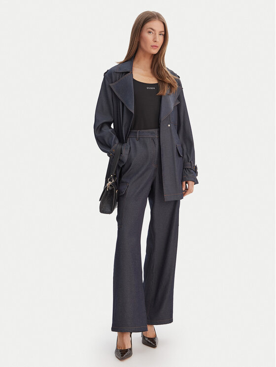 Guess Guess Pantaloni di tessuto W6RB65 WL842 Blu scuro Regular Fit