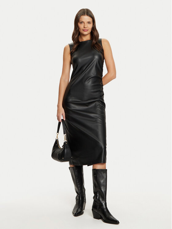 JDY JDY Rochie din imitație de piele Soya 15336927 Negru Slim Fit