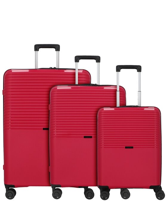 D&N D&N Komplet walizek 208400 Czerwony