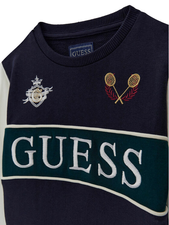 Guess Guess Μπλούζα N6YQ08 K4101 Σκούρο μπλε Regular Fit