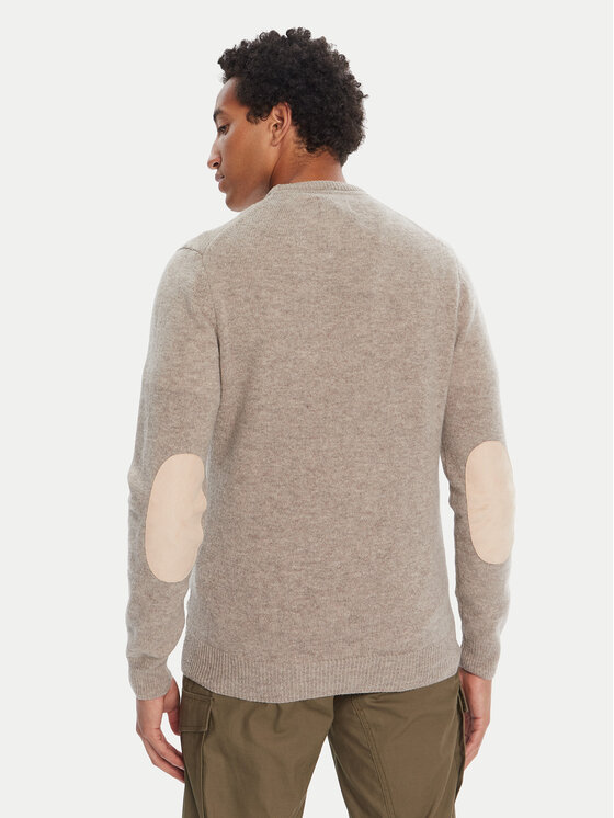 Barbour Barbour Pulover Patch Crew MKN0584ST51 Bež Regular Fit