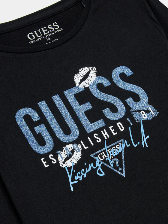 Guess Guess Блузка J3BI16 J1314 Чорний Regular Fit