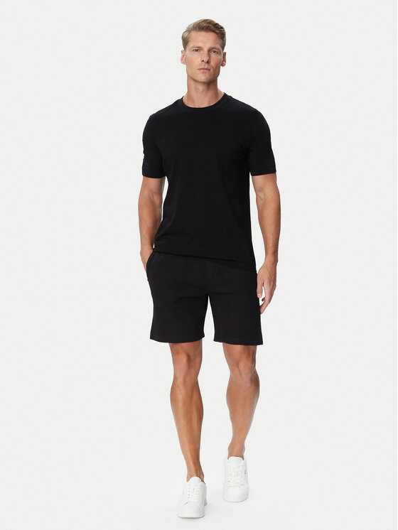 BOSS BOSS Szorty sportowe Structure 50540581 Czarny Regular Fit