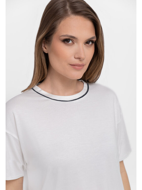Volcano Volcano T-Shirt T-SUS Biały Regular Fit