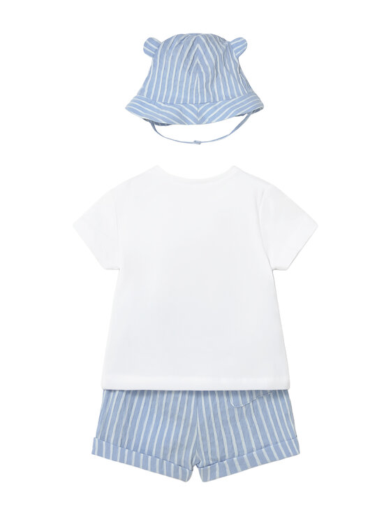 Mayoral Mayoral Komplet t-shirt i spodenki 1276 Błękitny Regular Fit