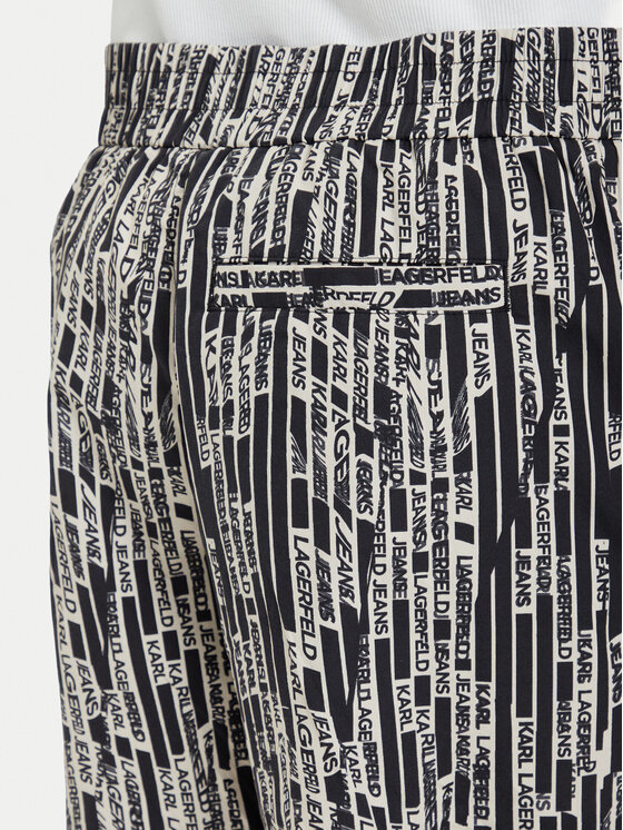 Karl Lagerfeld Jeans Karl Lagerfeld Jeans Szorty materiałowe B2M10053 Czarny Relaxed Fit