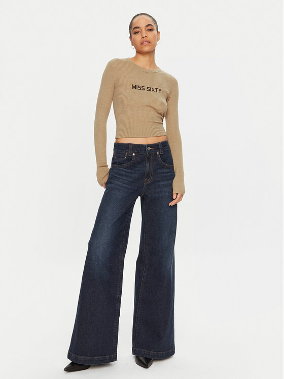 Miss Sixty Miss Sixty Pulover 6L3RJ7291000 Rjava Slim Fit