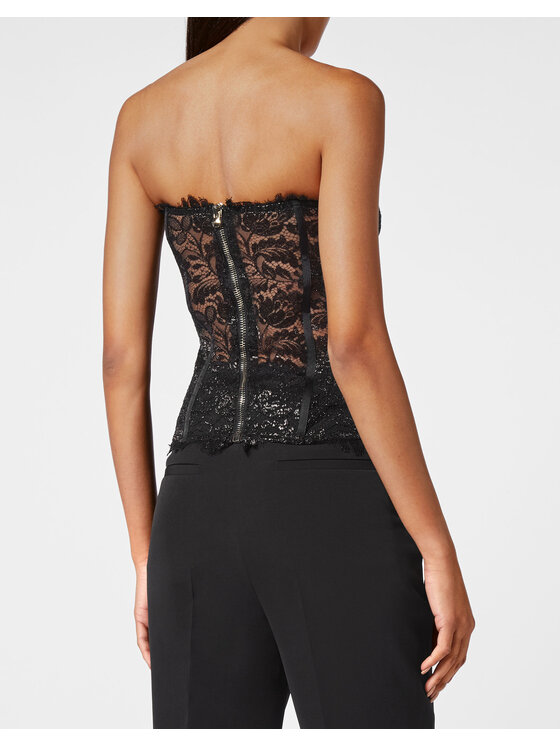PHILIPP PLEIN PHILIPP PLEIN Biustonosz sportowy 3963 Czarny