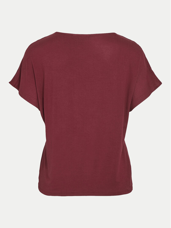 Vila Vila Majica Elliette 14089239 Tamnocrvena Regular Fit