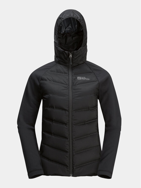 Jack Wolfskin Jack Wolfskin Pohodna jakna Tasman Down Hybrid 1711331 Črna Regular Fit