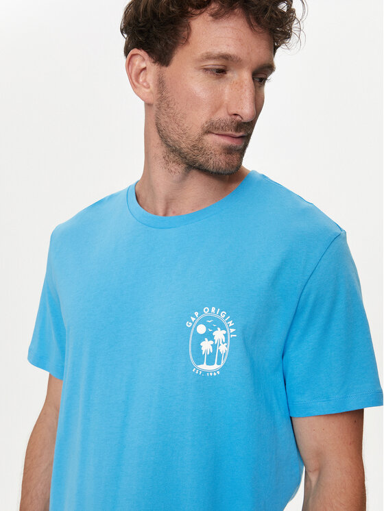 Gap Gap T-Shirt 624814-00 Modrá Regular Fit