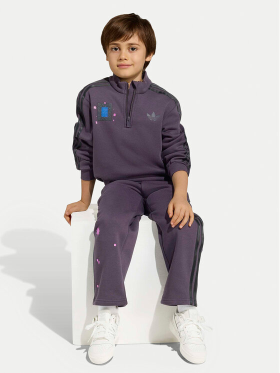 adidas adidas Tepláková súprava Minecraft KC6834 Fialová Loose Fit