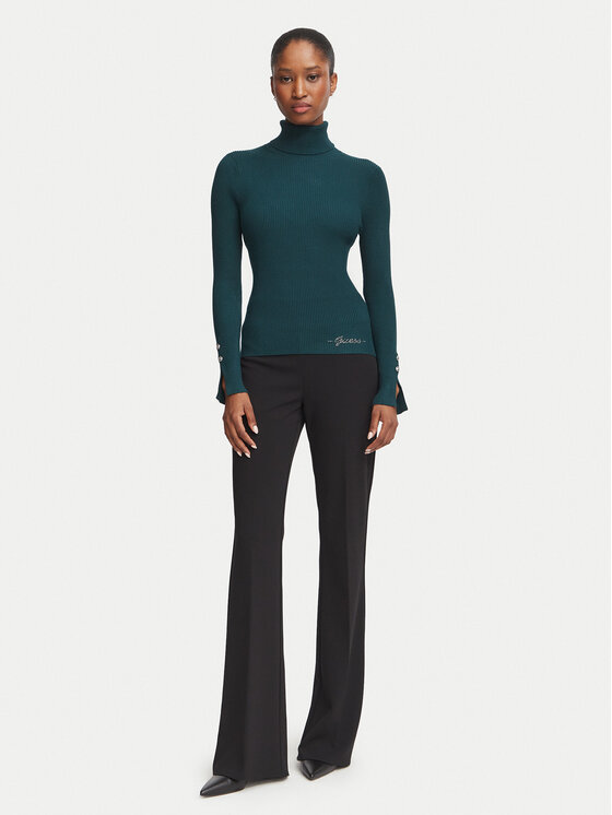 Guess Guess Поло W6BR29 Z1417 Тъмнозелен Slim Fit