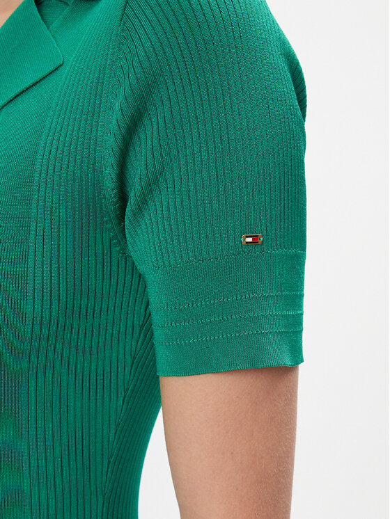 Tommy Hilfiger Tommy Hilfiger Džemper haljina WW0WW41444 Zelena Slim Fit