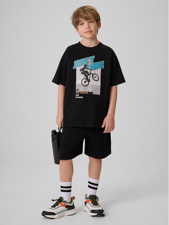 4F 4F Szorty sportowe SKATE & RIDE Czarny Regular Fit