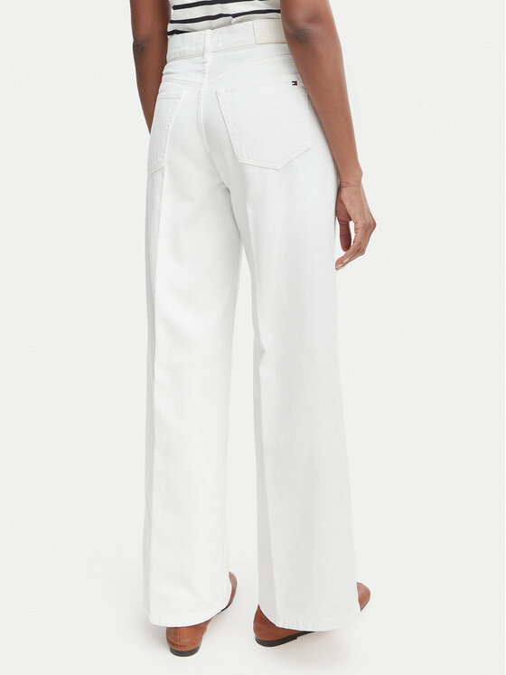 Tommy Hilfiger Tommy Hilfiger Džinsi 70s WW0WW48576 Balts Wide Leg