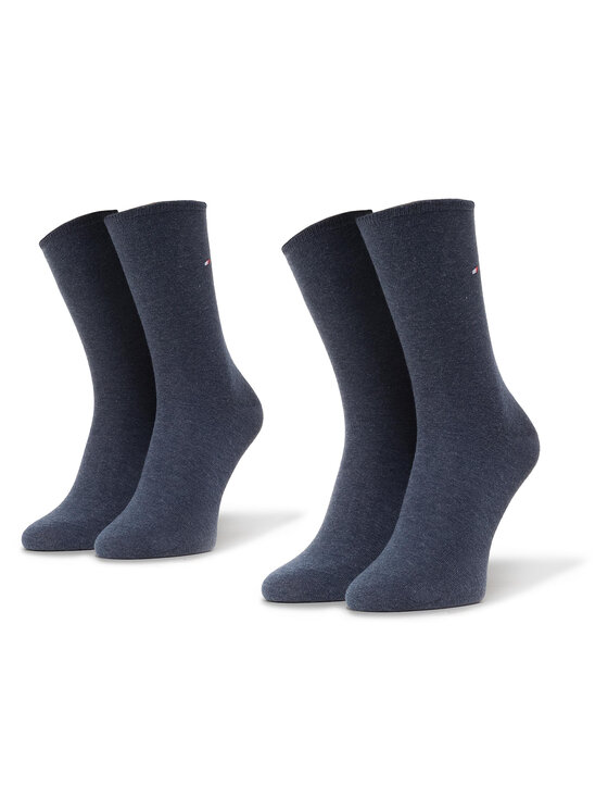 Tommy Hilfiger Tommy Hilfiger 2er-Set hohe Damensocken 371221356 Dunkelblau
