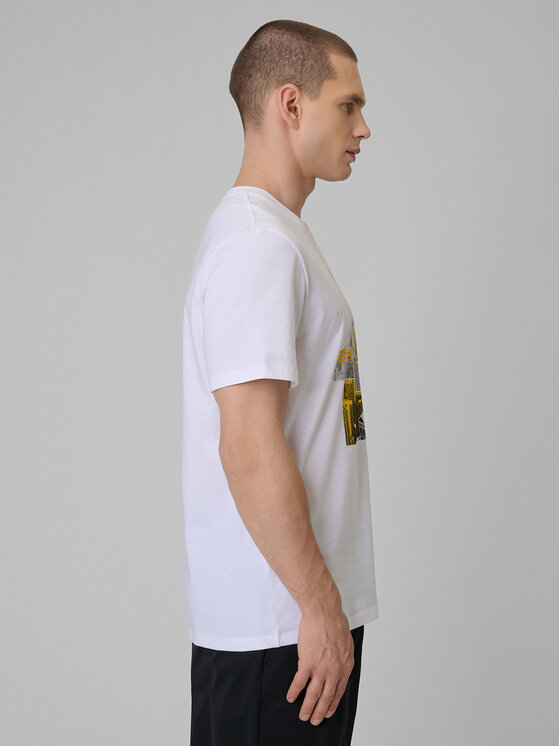 4F 4F T-Shirt CITY Biały Regular Fit