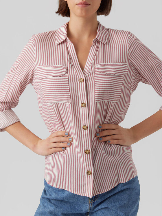 Vero Moda Vero Moda Marškiniai Bumpy 10275283 Rožinė Regular Fit