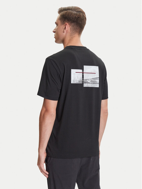 BOSS BOSS T-Shirt Photoprint 50545869 Czarny Relaxed Fit