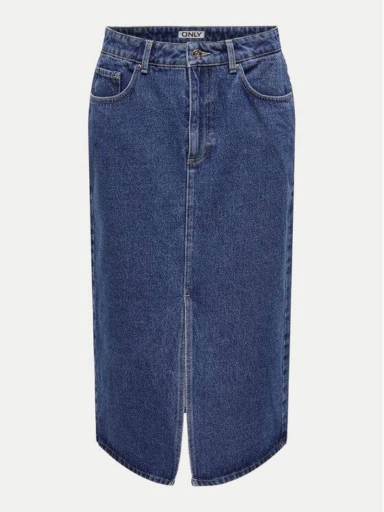 ONLY ONLY Gonna di jeans Bianca 15319268 Blu scuro Regular Fit