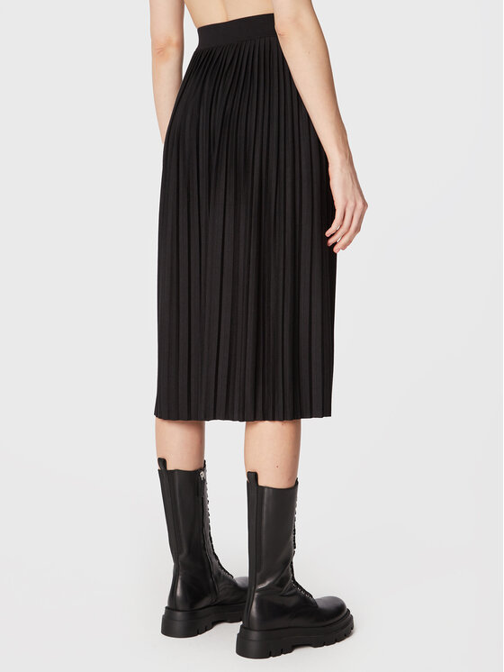 ICHI ICHI Gonna plissettata Wimsy 20110229 Nero Relaxed Fit