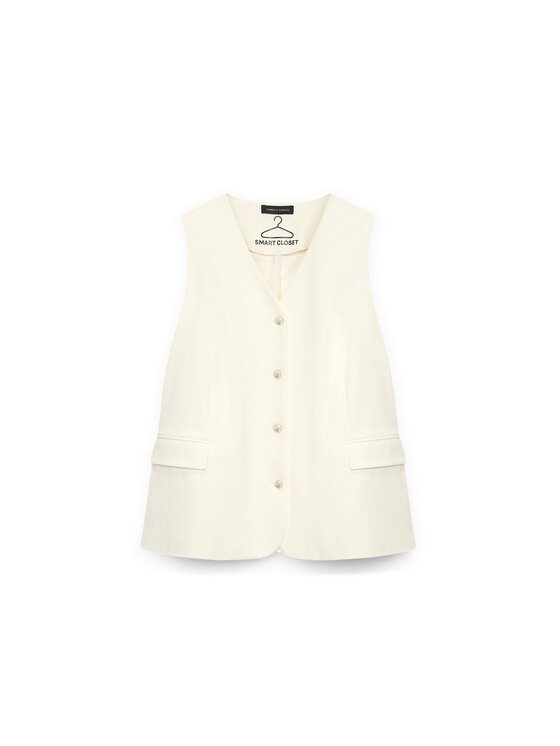 Fiorella Rubino Fiorella Rubino Marynarka L053L000065N011 Biały Regular Fit