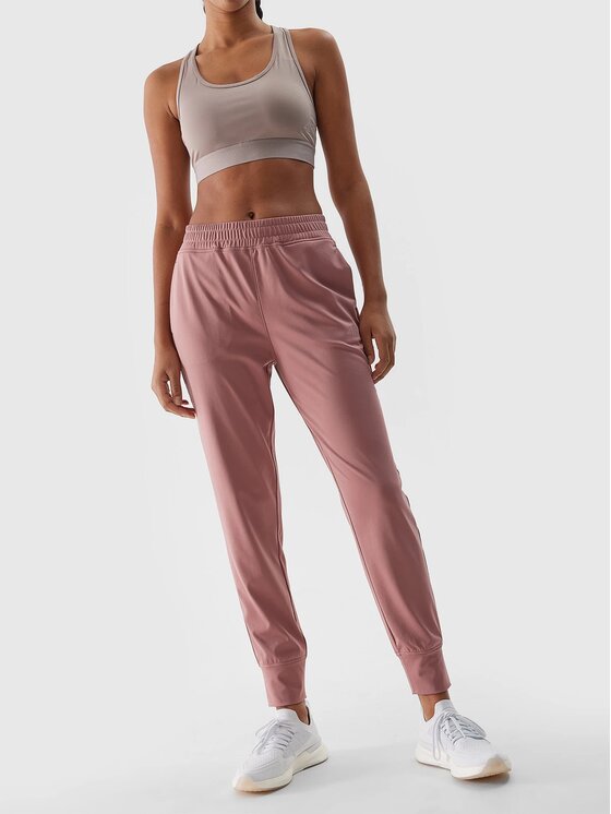 4F 4F Pantaloni da donna 4FWSS24TFTRF454-56S Rosa Regular Fit