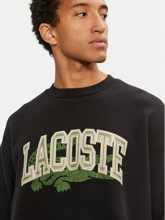 Lacoste Lacoste Majica dugih rukava SH2850 Crna Loose Fit