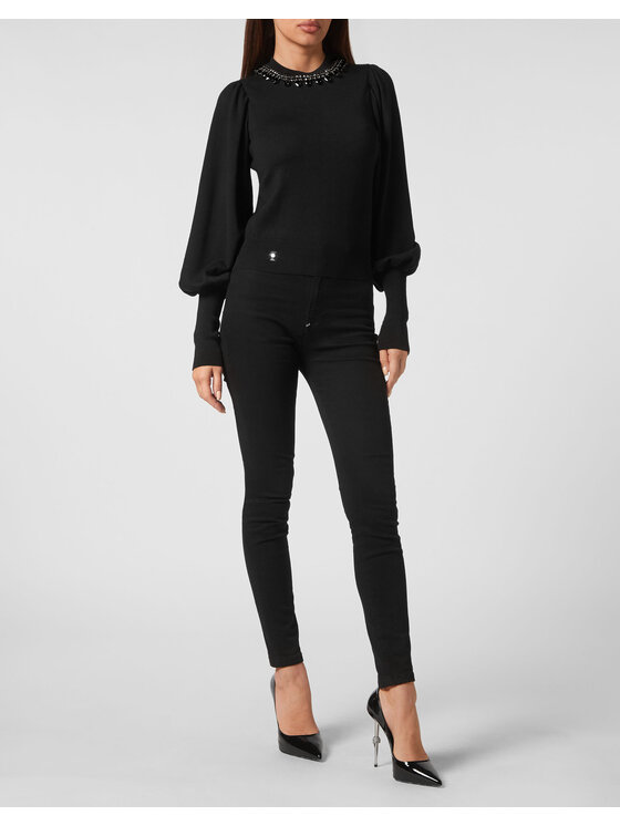 PHILIPP PLEIN PHILIPP PLEIN Longsleeve 2845 Czarny Regular Fit